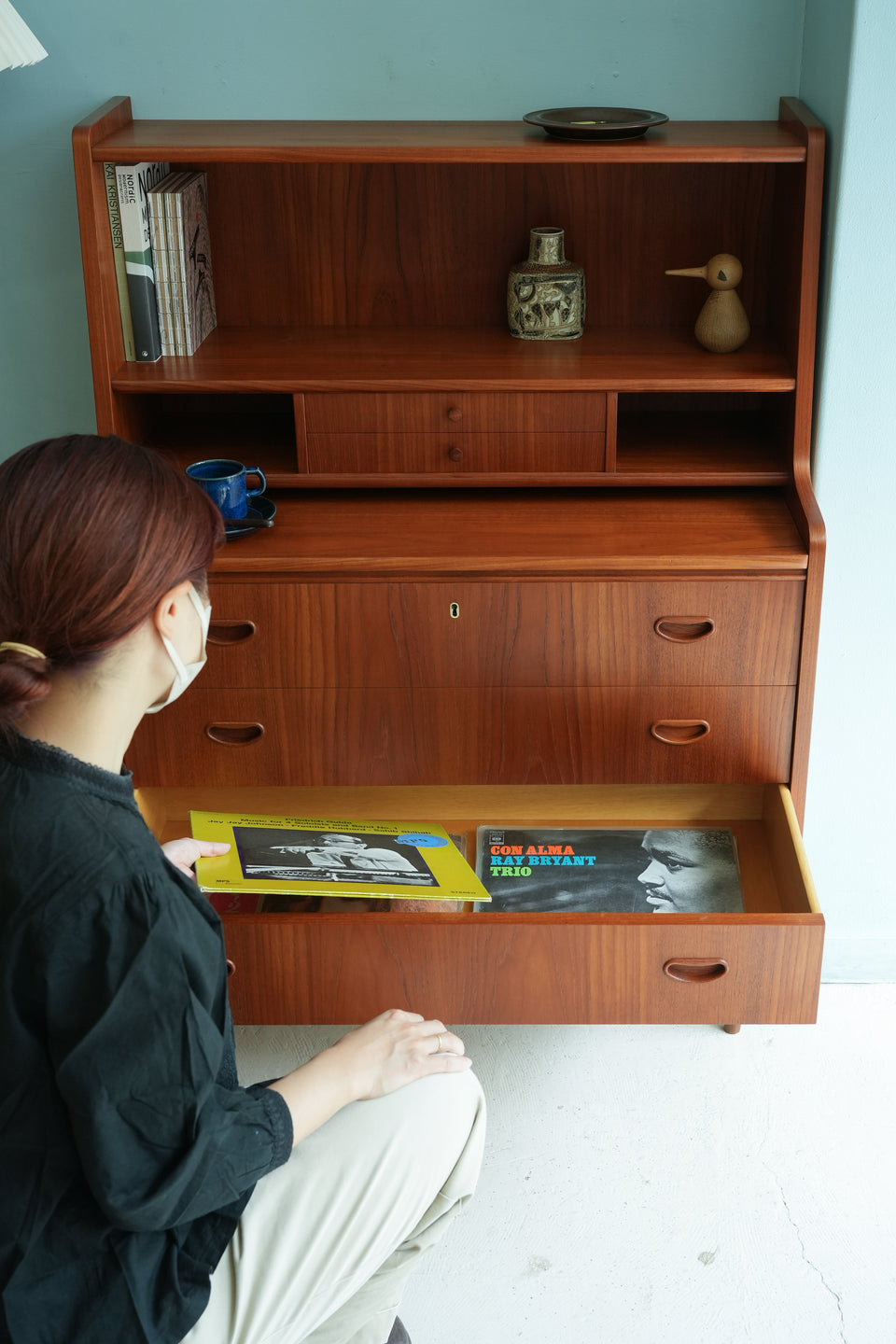 Writing Bureau Teakwood Danish Vintage/デンマークヴィンテージ ライティングビューロー チーク材 北欧家具