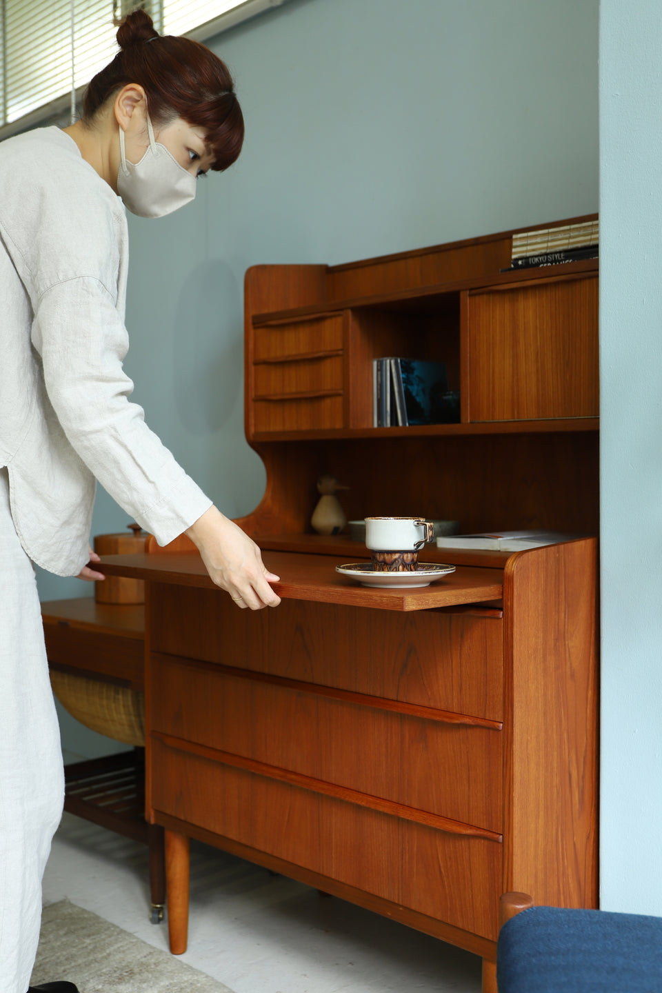 Writing Bureau with Mirror Danish Vintage/デンマークヴィンテージ ライティングビューロー ミラー付き ドレッサー 北欧家具