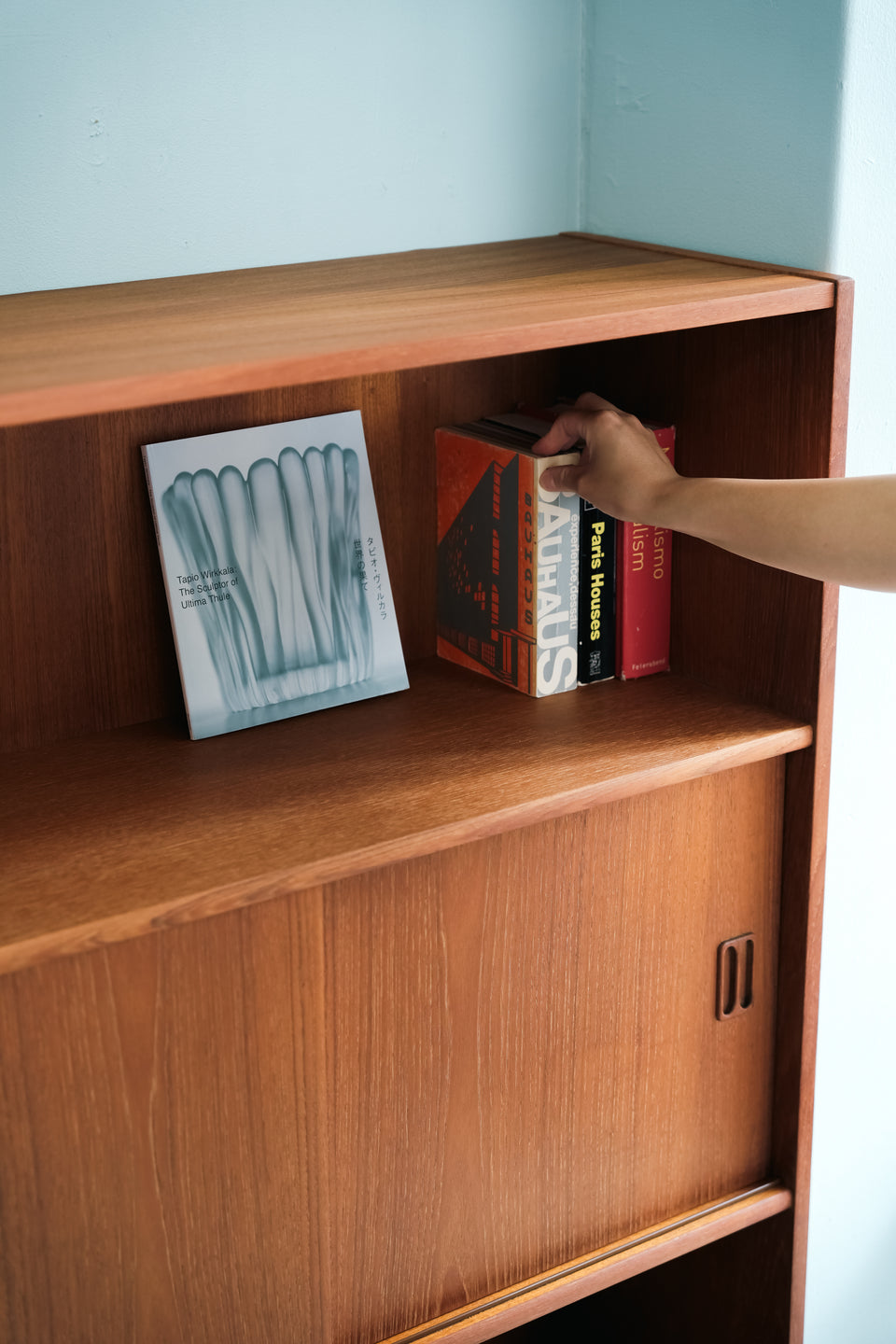 Bookcase Teak with Door Danish Vintage/デンマークヴィンテージ ブックケース シェルフ 本棚 チーク材
