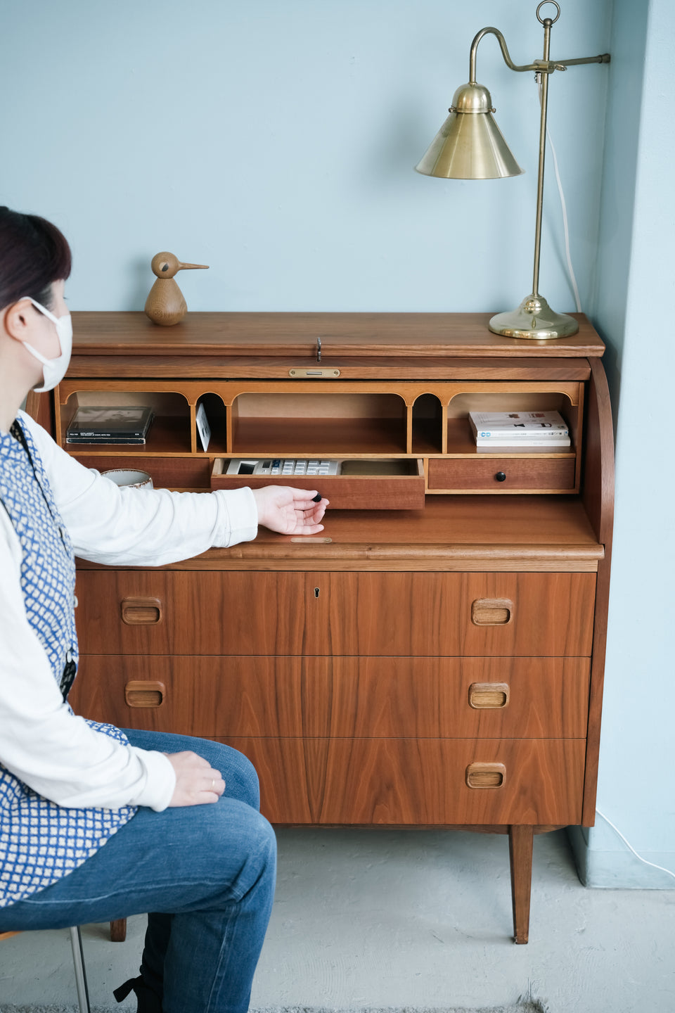 Roll Top Writing Bureau Swedish Vintage/スウェーデンヴィンテージ ロールトップ ライティングビューロー