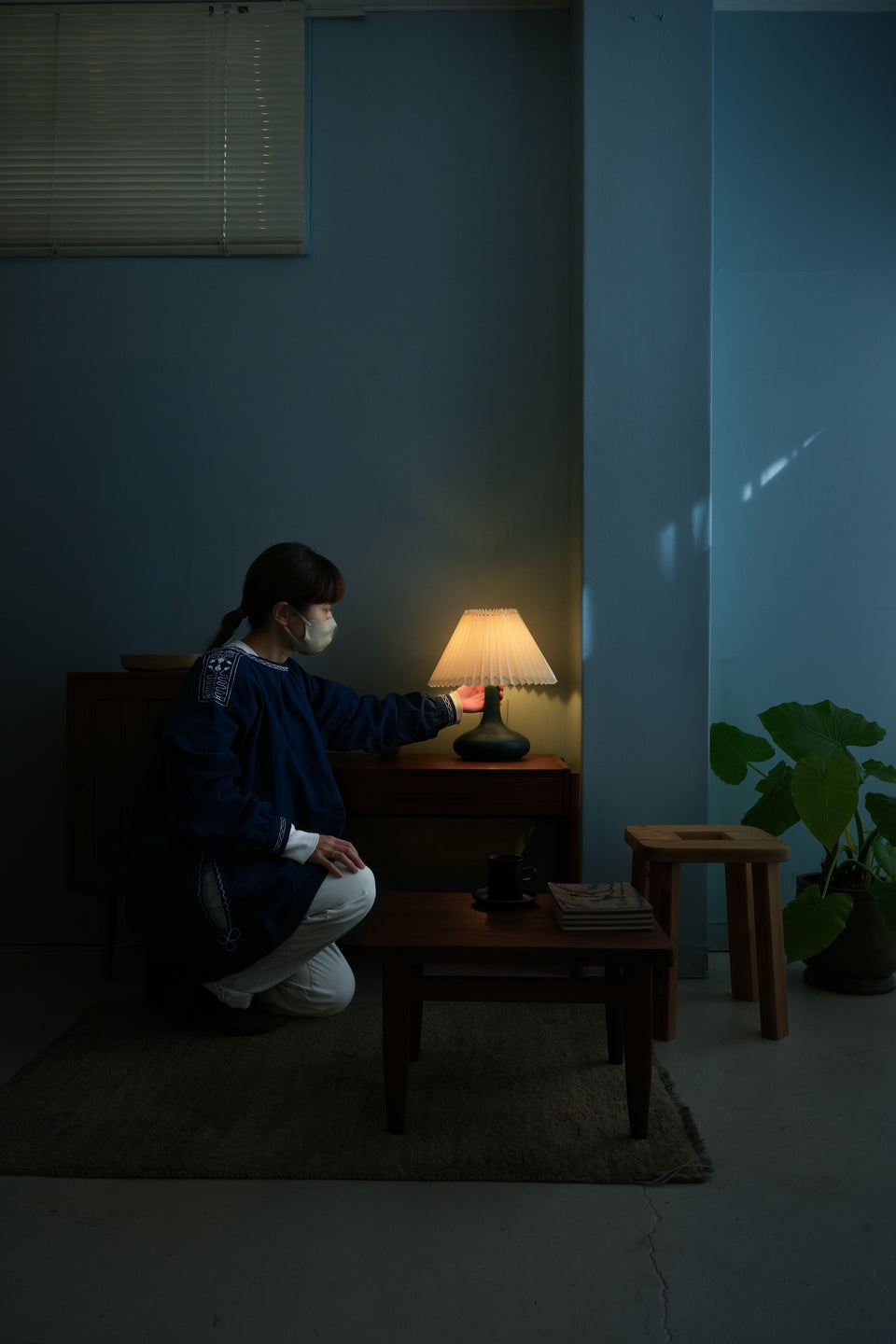 Danish Vintage Desiree Table Lamp Blue/デンマークヴィンテージ デジレ テーブルランプ 照明 北欧インテリア