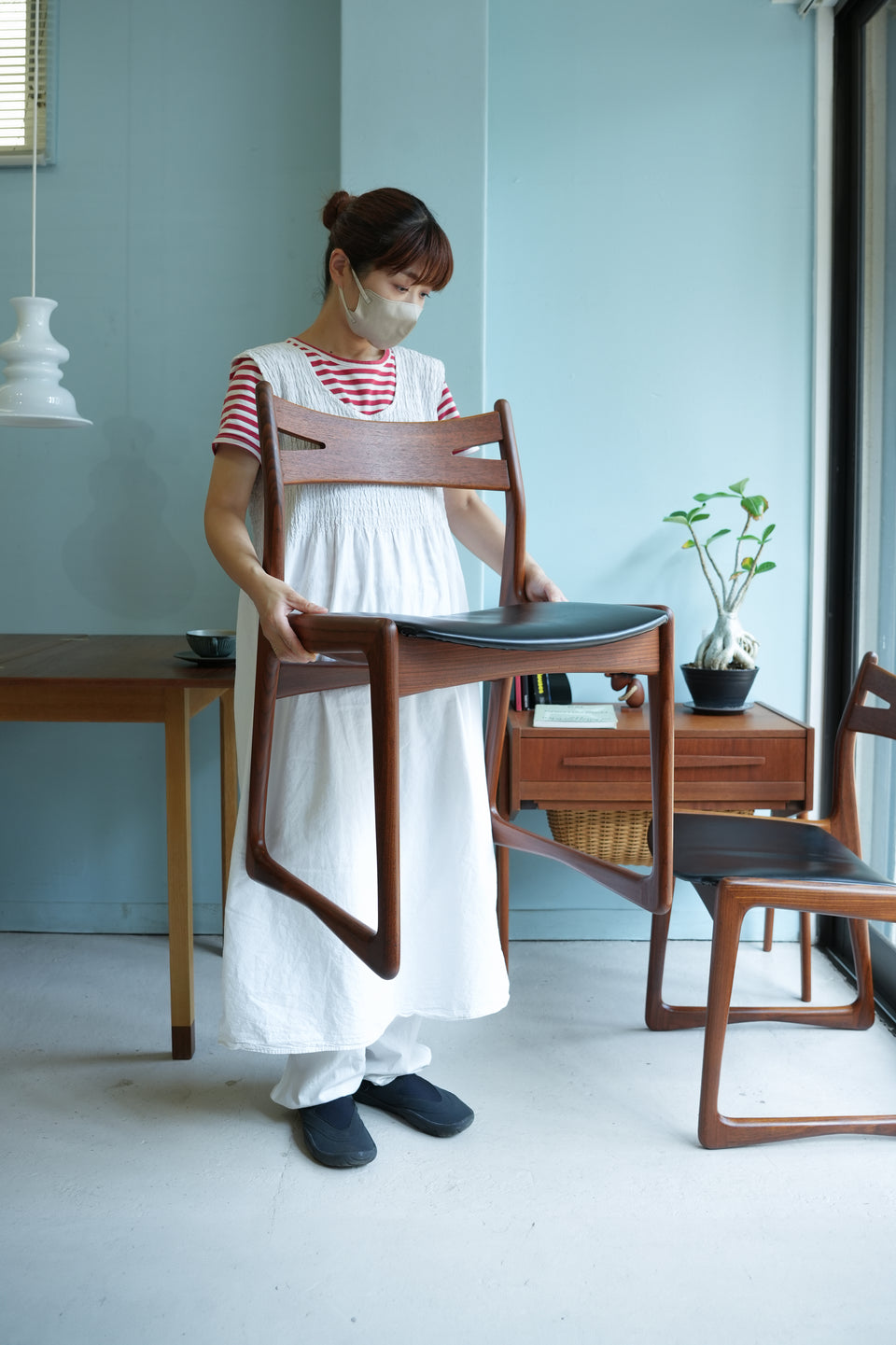 Danish Vintage Dining Chair Sculptural Design/デンマークヴィンテージ ダイニングチェア 椅子 チーク材 北欧家具