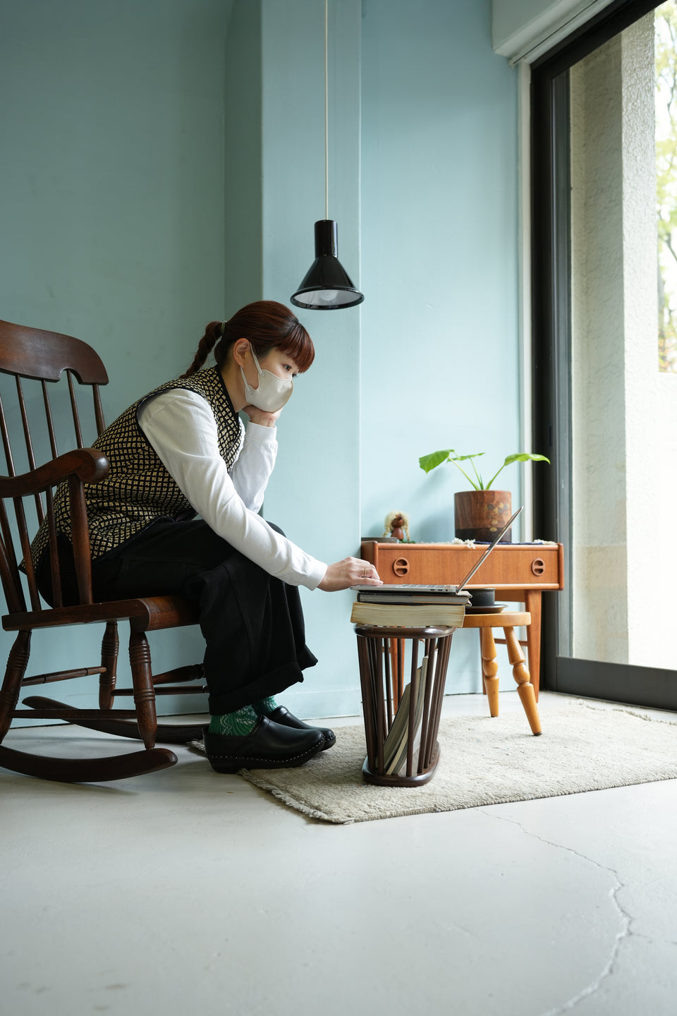 HIDA Magazine Rack Milk Stool Japanese Modern/飛騨産業 マガジンラック ミルクスツール キツツキ ジャパニーズモダン