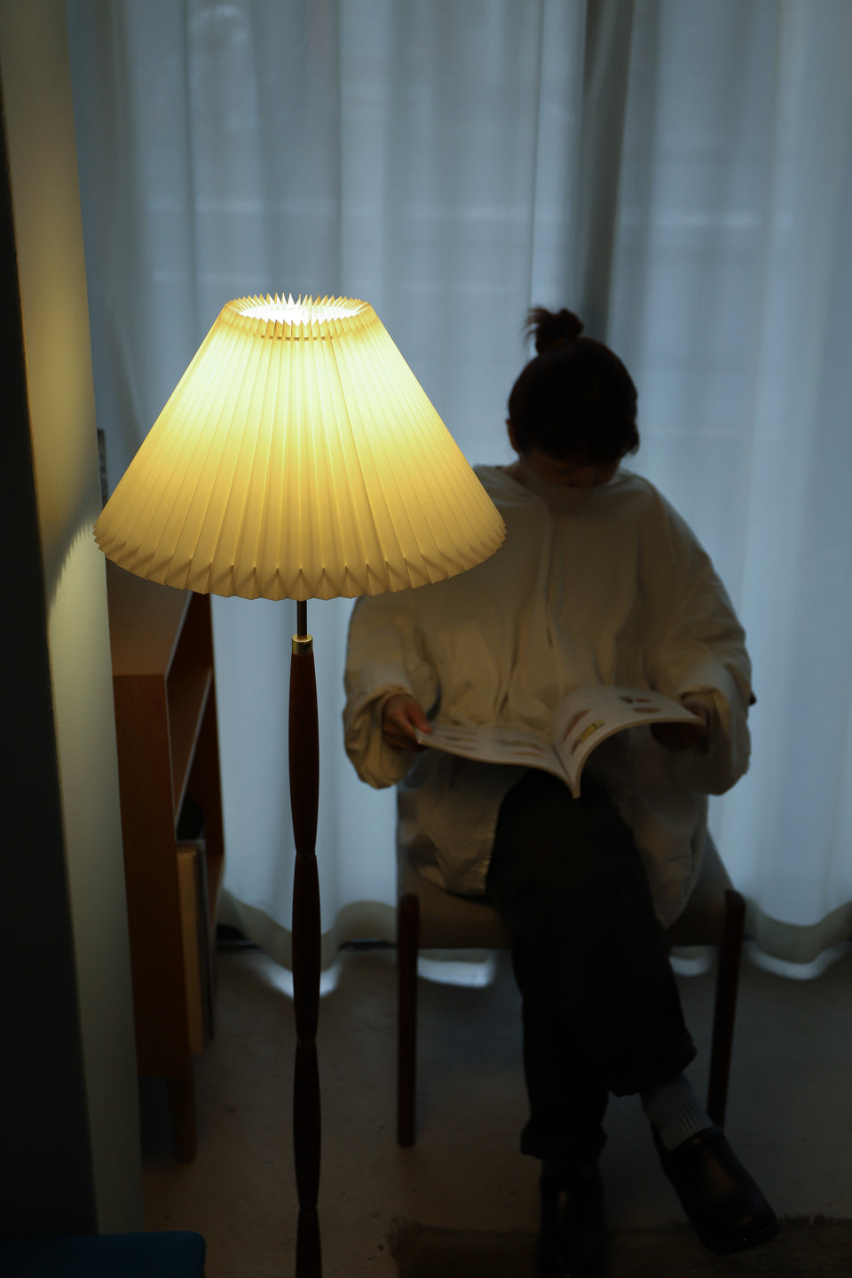 Danish Vintage Floor Stand Light Teakwood/デンマークヴィンテージ フロアスタンドライト 間接照明 チーク材 北欧インテリア