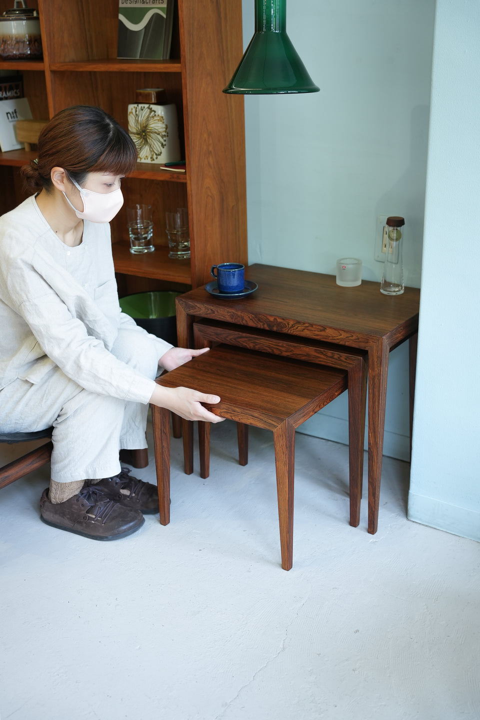 Danish Vintage Haslev Rosewood Nesting Table/デンマークヴィンテージ ハスレヴ ネストテーブル ローズウッド材 北欧家具