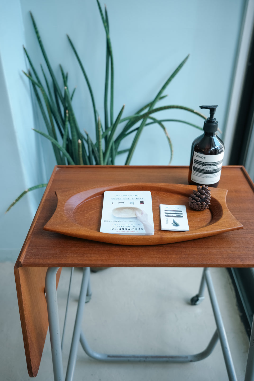 Danish Vintage Dog Silhouette Teak Tray/デンマークヴィンテージ チークトレイ