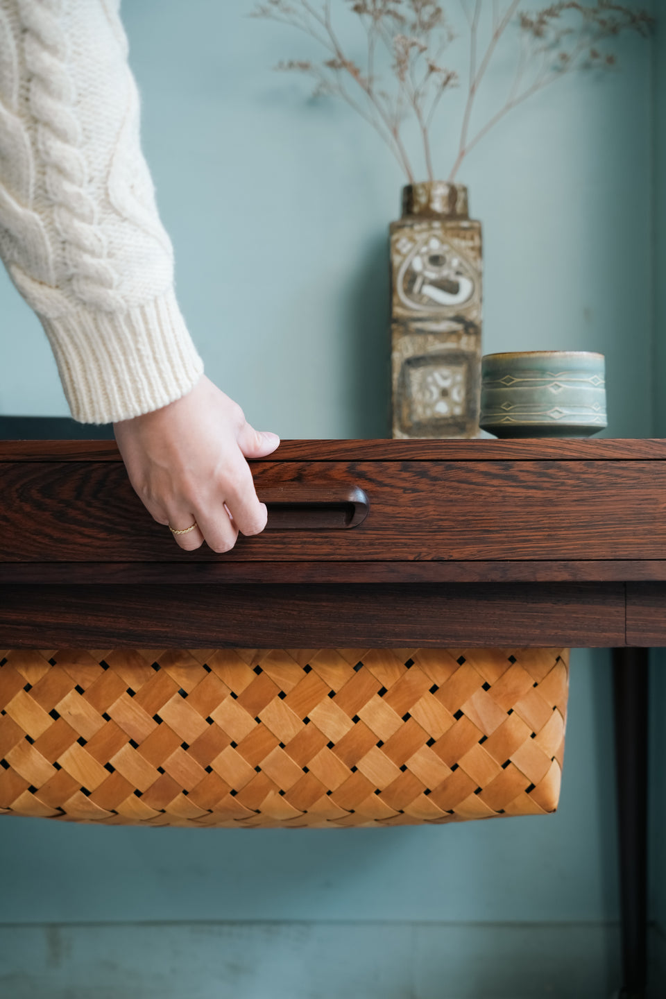 Danish Vintage Sewing Wagon Rosewood/デンマークヴィンテージ ソーイングワゴン サイドテーブル ローズウッド 北欧家具