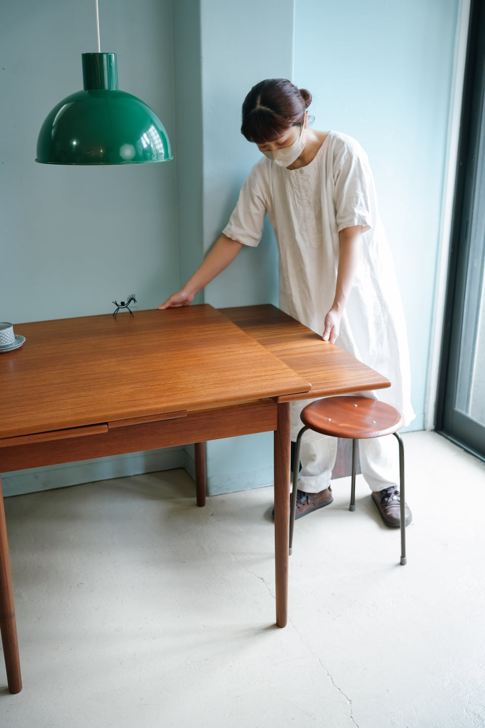 Extension Square Dining Table Teak Danish Vintage/デンマークヴィンテージ エクステンション ダイニングテーブル
