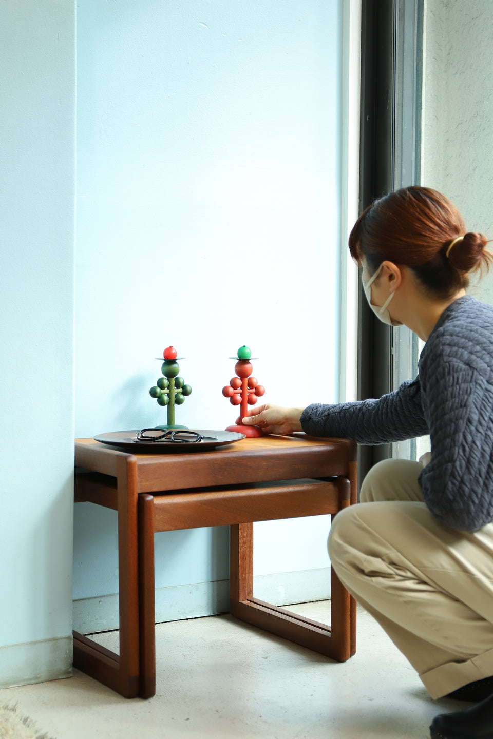 Finnish Vintage Aarikka Candle Holder/フィンランドヴィンテージ アーリッカ キャンドルホルダー 北欧雑貨