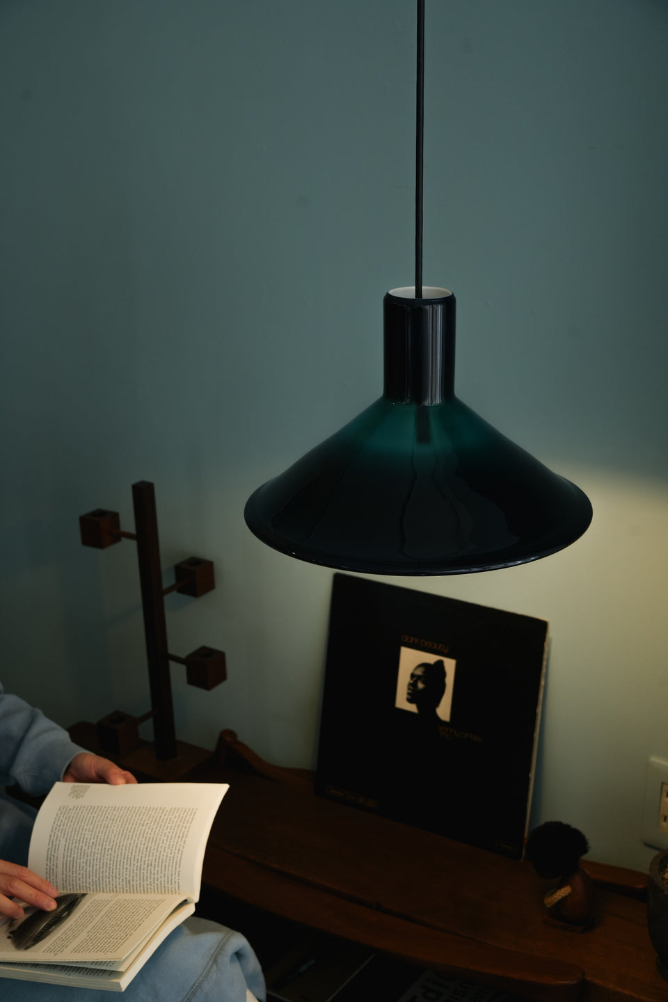 Holmegaard Pendant Light P&T Blue Michael Bang/ホルムガード ペンダントライト マイケル・バング ブルー 照明 デンマークヴィンテージ