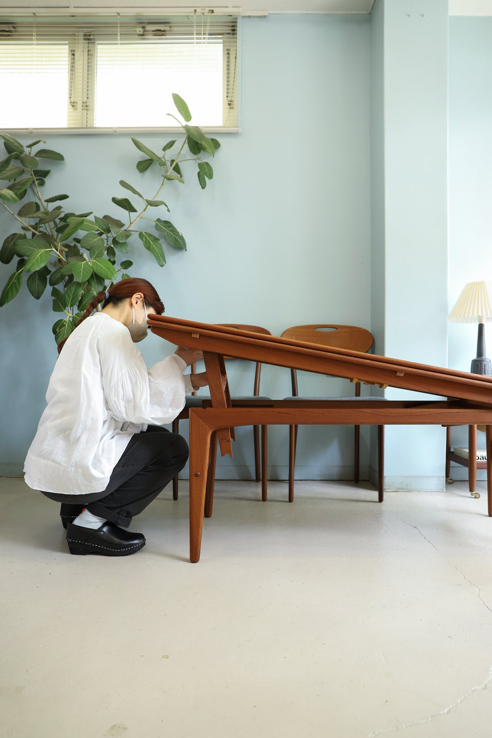 Danish Vintage Elevator Extension Table Trioh Møbler/デンマークヴィンテージ トリオモブラー エレベーター エクステンションテーブル 北欧家具