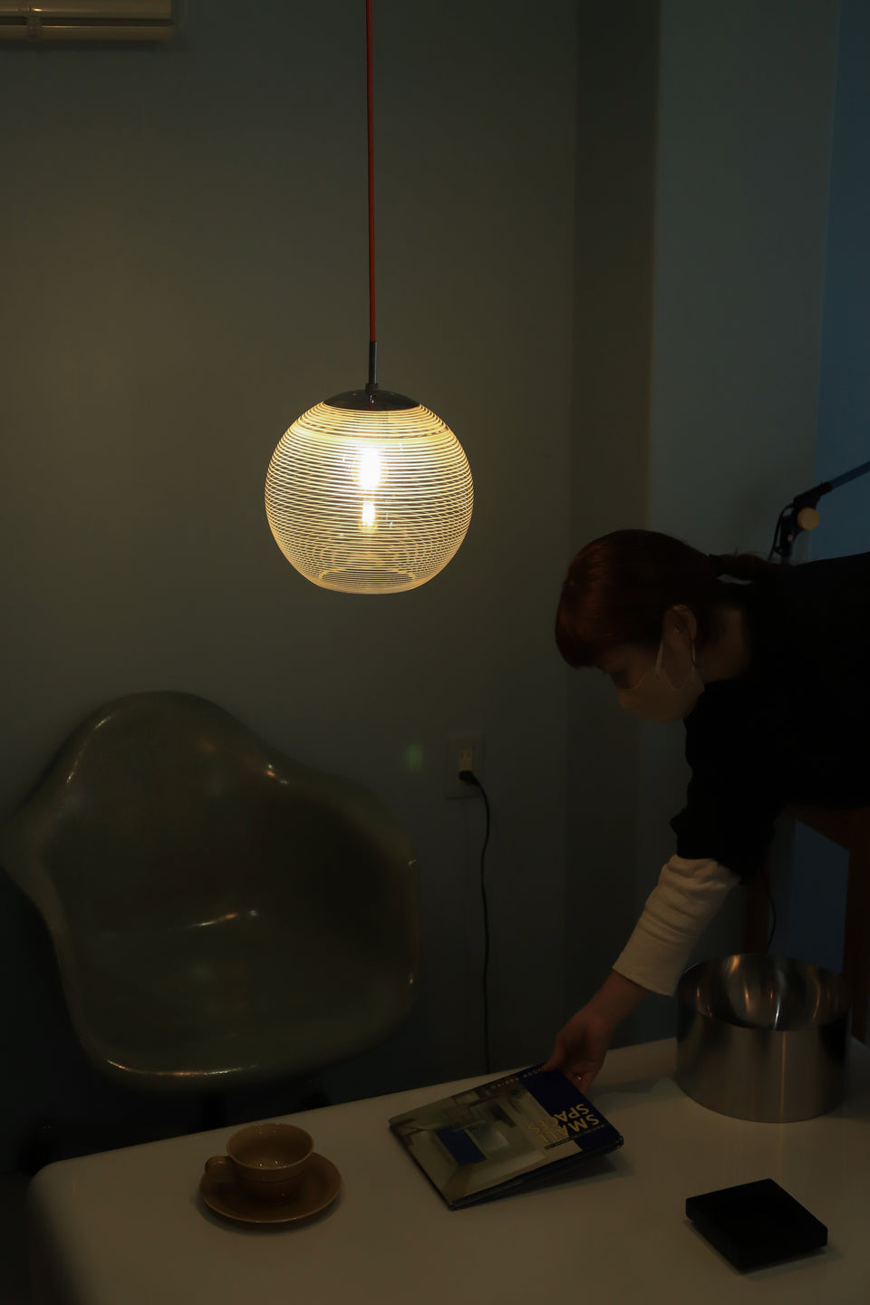 Japanese Vintage Globe Glass Pendant Light/ジャパンヴィンテージ ガラスシェード ペンダントライト レトロモダン