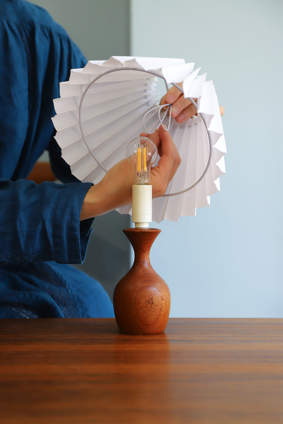 Small Table Lamp Teakwood Danish Vintage/デンマークヴィンテージ テーブルランプ チーク材 間接照明 北欧インテリア