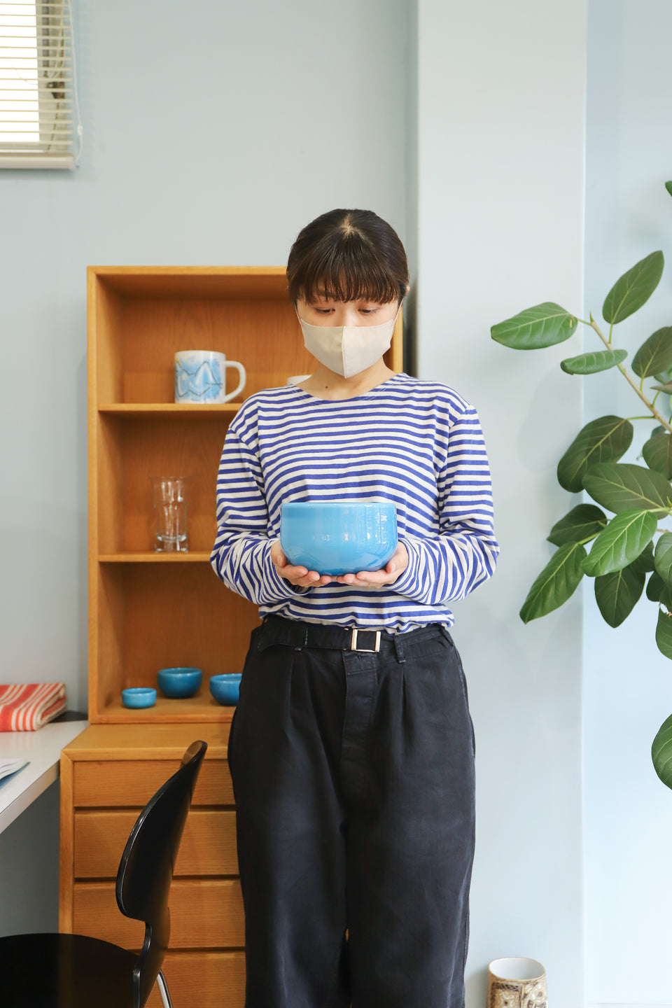 Holmegaard Palet Series Glass Bowl Blue Michael Bang/ホルムガード パレットシリーズ ガラスボウル デンマーク 北欧ヴィンテージ食器