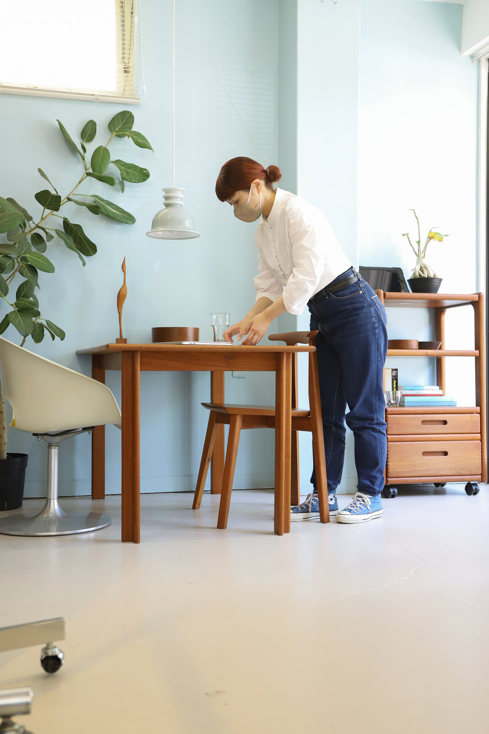 Vintage Dining Table Teakwood Scandinavian Design/ヴィンテージ ダイニングテーブル コンパクト チーク材 北欧デザイン