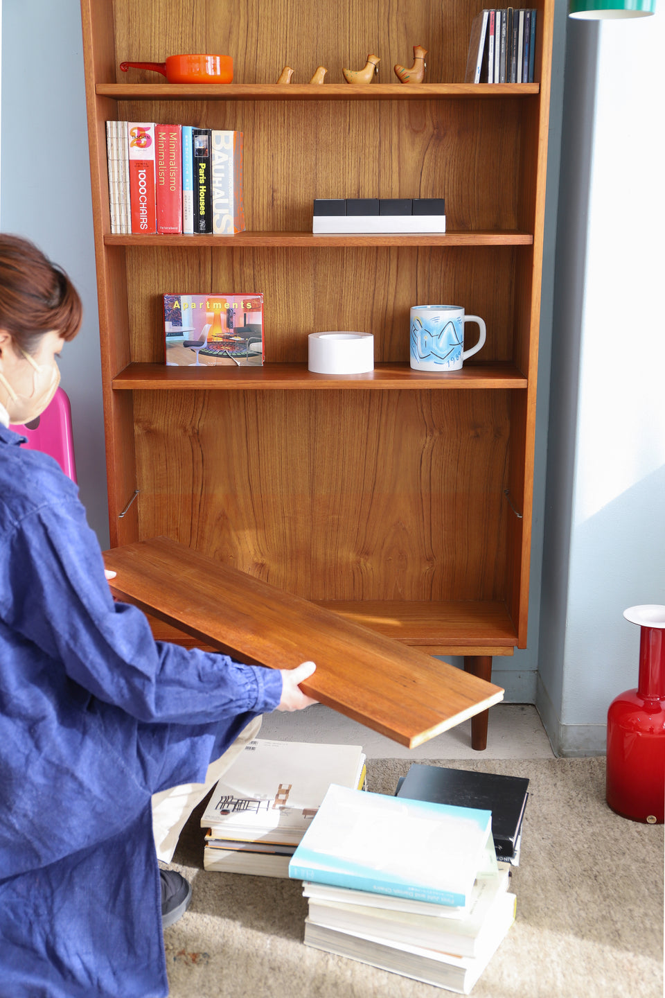 Danish Vintage Teakwood Bookcase Shelf/デンマークヴィンテージ ブックケース シェルフ チーク材 北欧家具