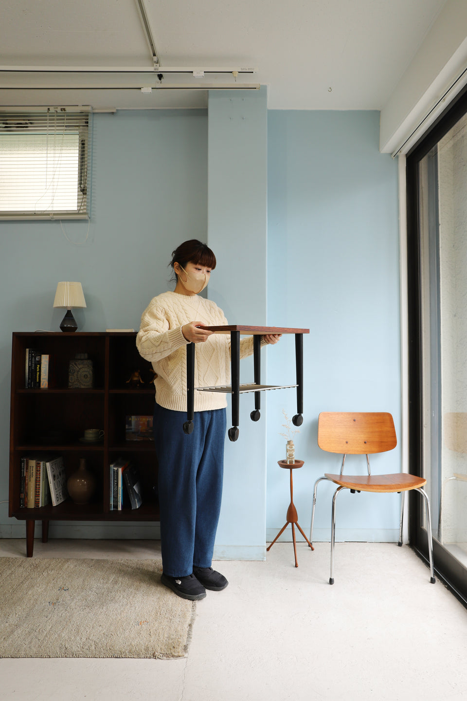 Scandinavian Vintage Rosewood Side Table Trolley/北欧ヴィンテージ サイドテーブル トロリー ローズウッド材