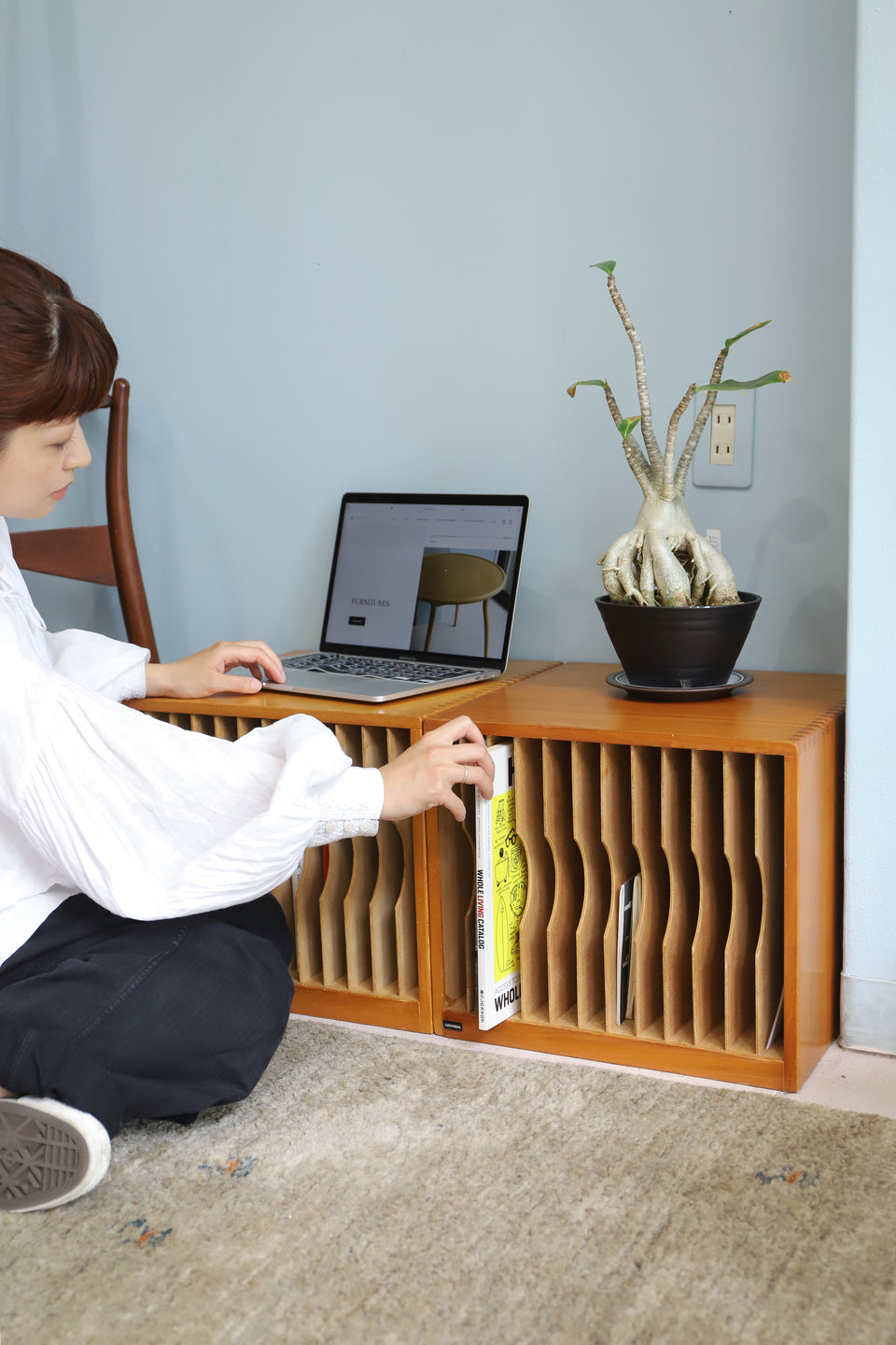 Japanese Vintage UCHIDA YOKO Wooden Document Case Box/ジャパンヴィンテージ 内田洋行 書類ケース ボックス レトロモダン