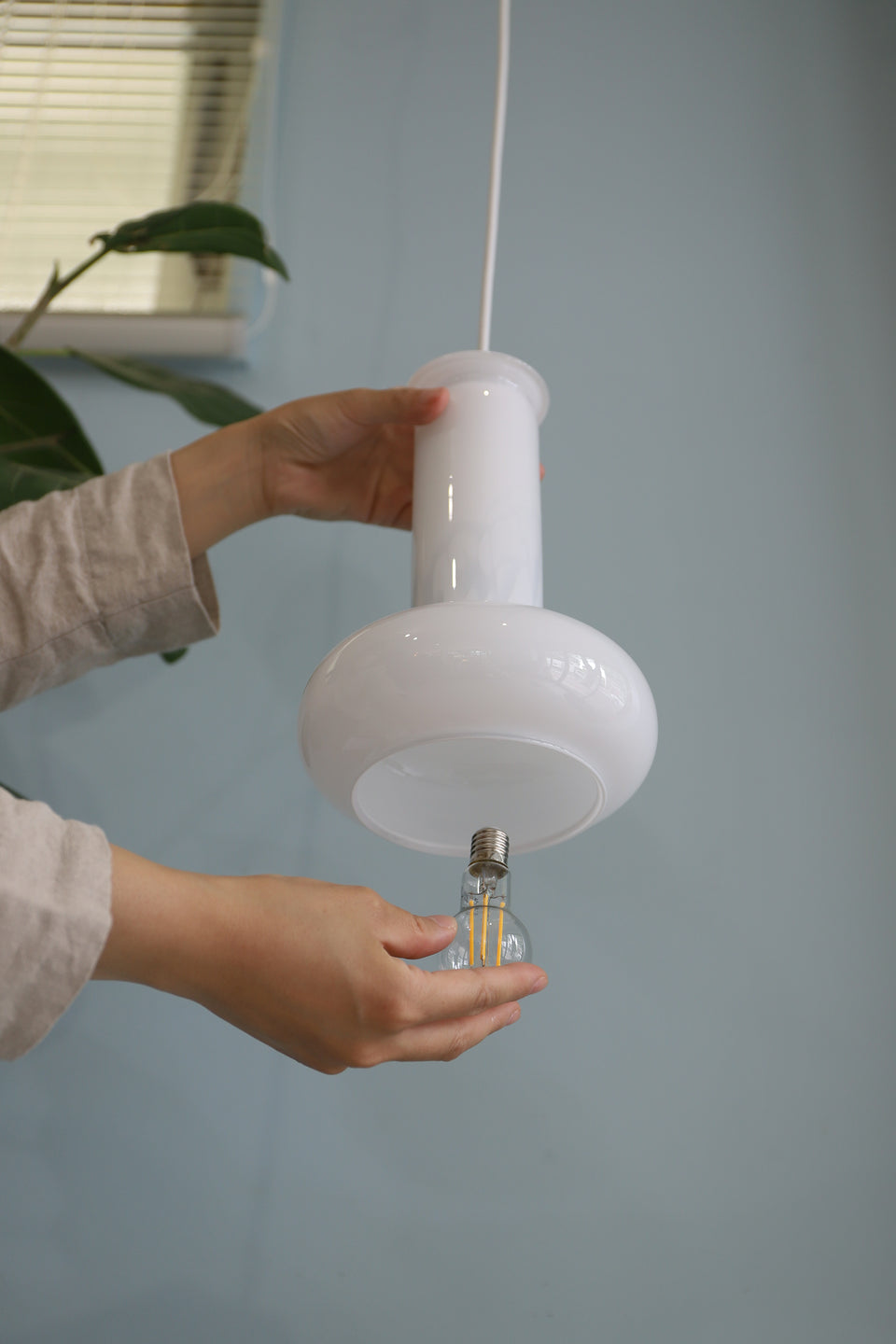 Danish Vintage Holmegaard Pendant Light Blues Small/デンマークヴィンテージ ホルムガード ペンダントライト ブルース シセ・ヴェアナー 北欧インテリア