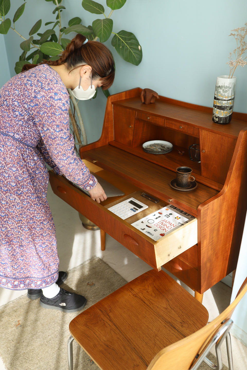 Bjerringbro Stolefabrik Teakwood Writing Bureau Danish Vintage/デンマークヴィンテージ ライティングビューロー チーク材 北欧家具