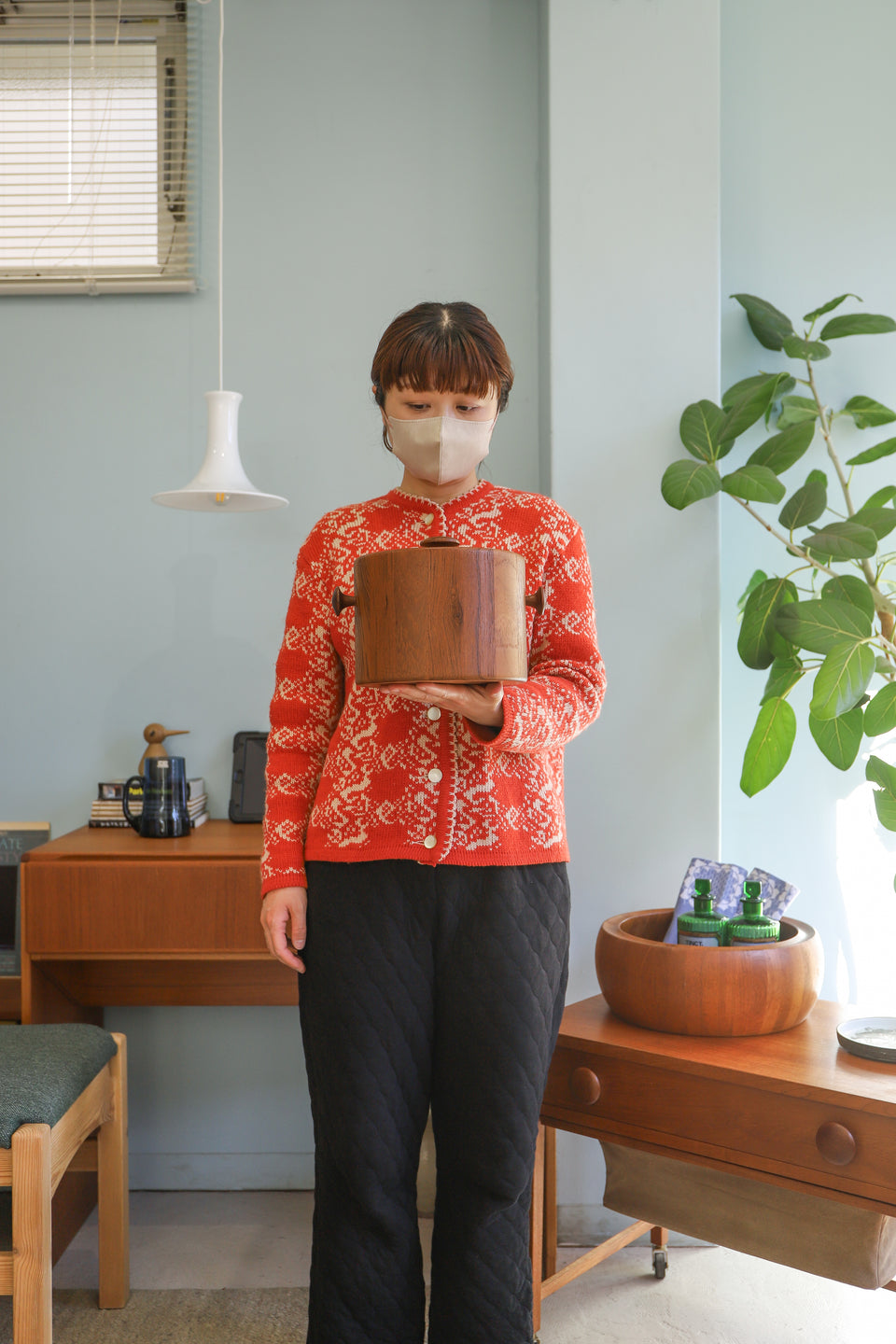 Danish Vintage DIGSMED Teakwood Ice Basket Bowl/デンマークヴィンテージ ディグスメッド アイスバスケット ボウル チーク材