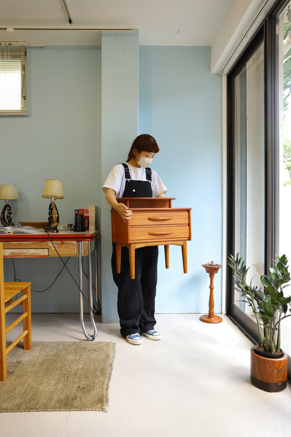 Danish Vintage Bed Side Small Chest/デンマークヴィンテージ ベッドサイド スモールチェスト チーク材 北欧家具