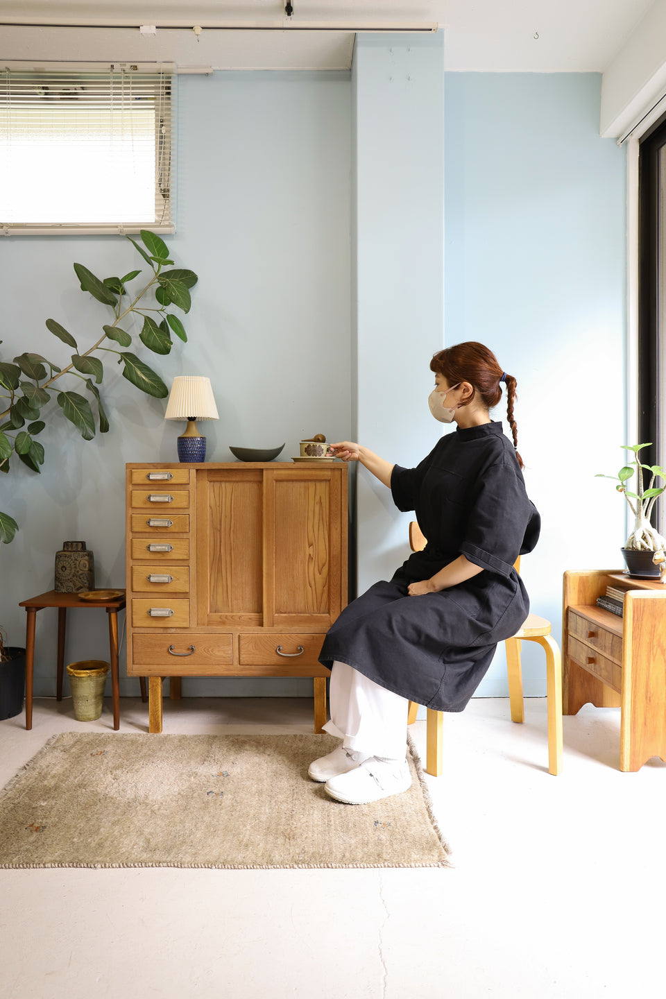 Japanese Vintage Wooden Cabinet Chest/ジャパンヴィンテージ 小引き出し 茶箪笥 収納 レトロ