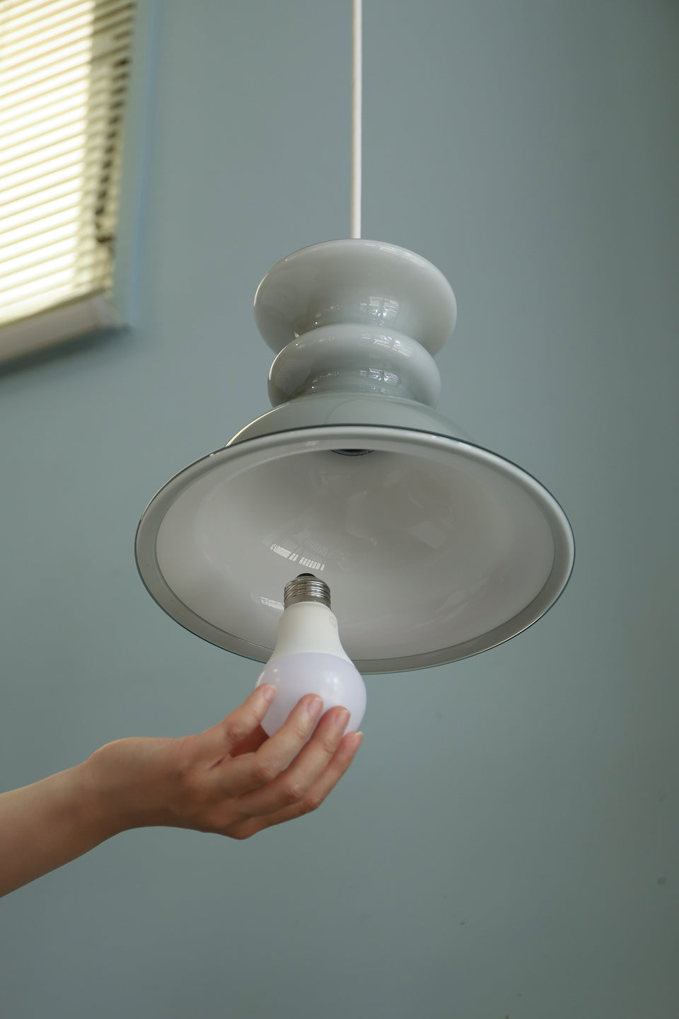 Holmegaard Pendant Light Tivoli Small Gray/ホルムガード チボリ ペンダントライト グレー デンマークヴィンテージ