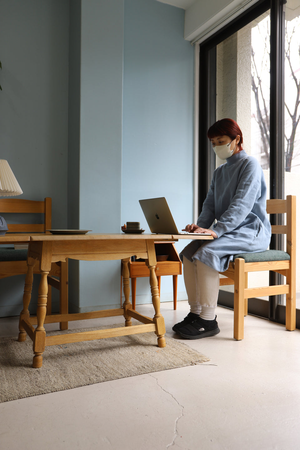 Danish Vintage Drop Leaf Oakwood Coffee Table/デンマークヴィンテージ ドロップリーフ コーヒーテーブル エクステンション オーク材 北欧家具