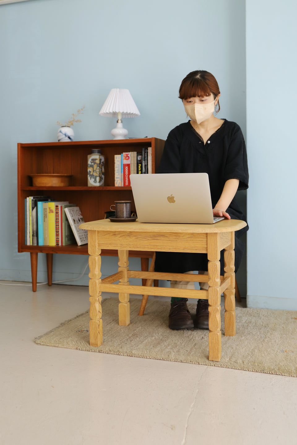 Oakwood Side Table Danish Vintage/デンマークヴィンテージ オーク材 サイドテーブル 北欧家具