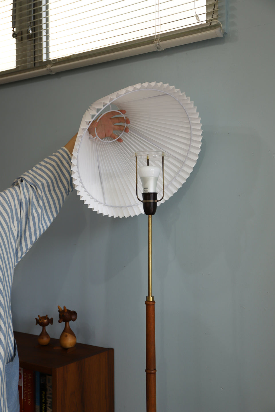 Teakwood Floor Stand Light Danish Vintage/デンマークヴィンテージ フロアスタンドライト 間接照明 チーク材 北欧インテリア