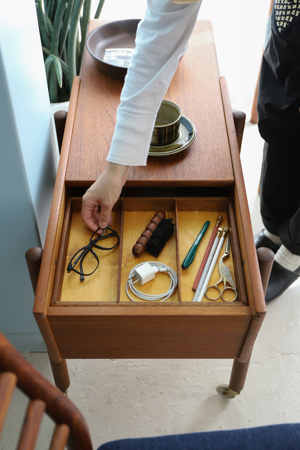 Sewing Wagon Side Table Danish Vintage/デンマークヴィンテージ ソーイングワゴン サイドテーブル 北欧家具