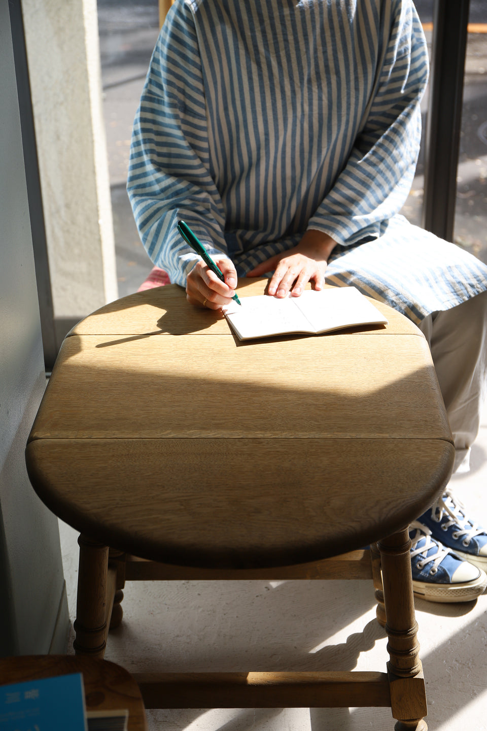 Danish Vintage Oakwood Extension Side Table/デンマークヴィンテージ エクステンションサイドテーブル オーク材 北欧家具