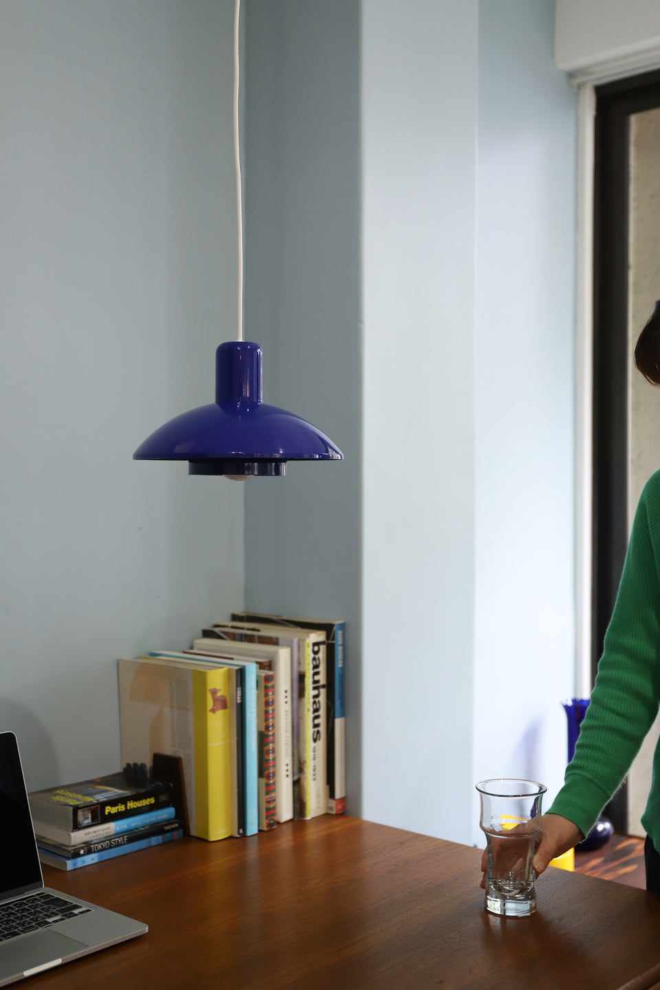 Horn Pendant Light Type728 Blue Danish Vintage/デンマークヴィンテージ ホーン ペンダントライト 照明 北欧インテリア