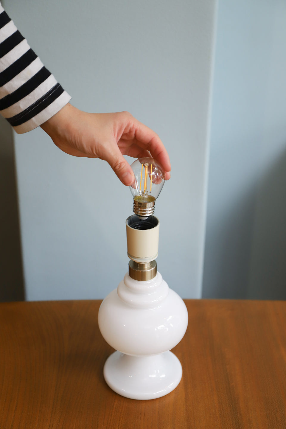 Vintage Holmegaard Table Lamp Monique Michael Bang/ホルムガード テーブルランプ モニーク マイケル・バング 間接照明 北欧インテリア