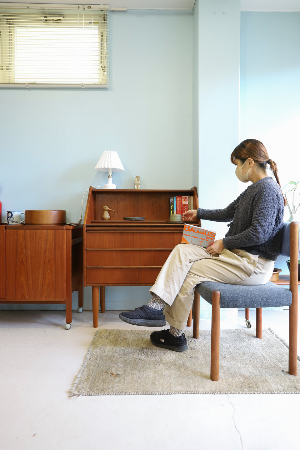 Danish Vintage Writing Bureau Hanbjerg Møbelfabrik/デンマークヴィンテージ ライティングビューロー デスク チーク材 北欧家具