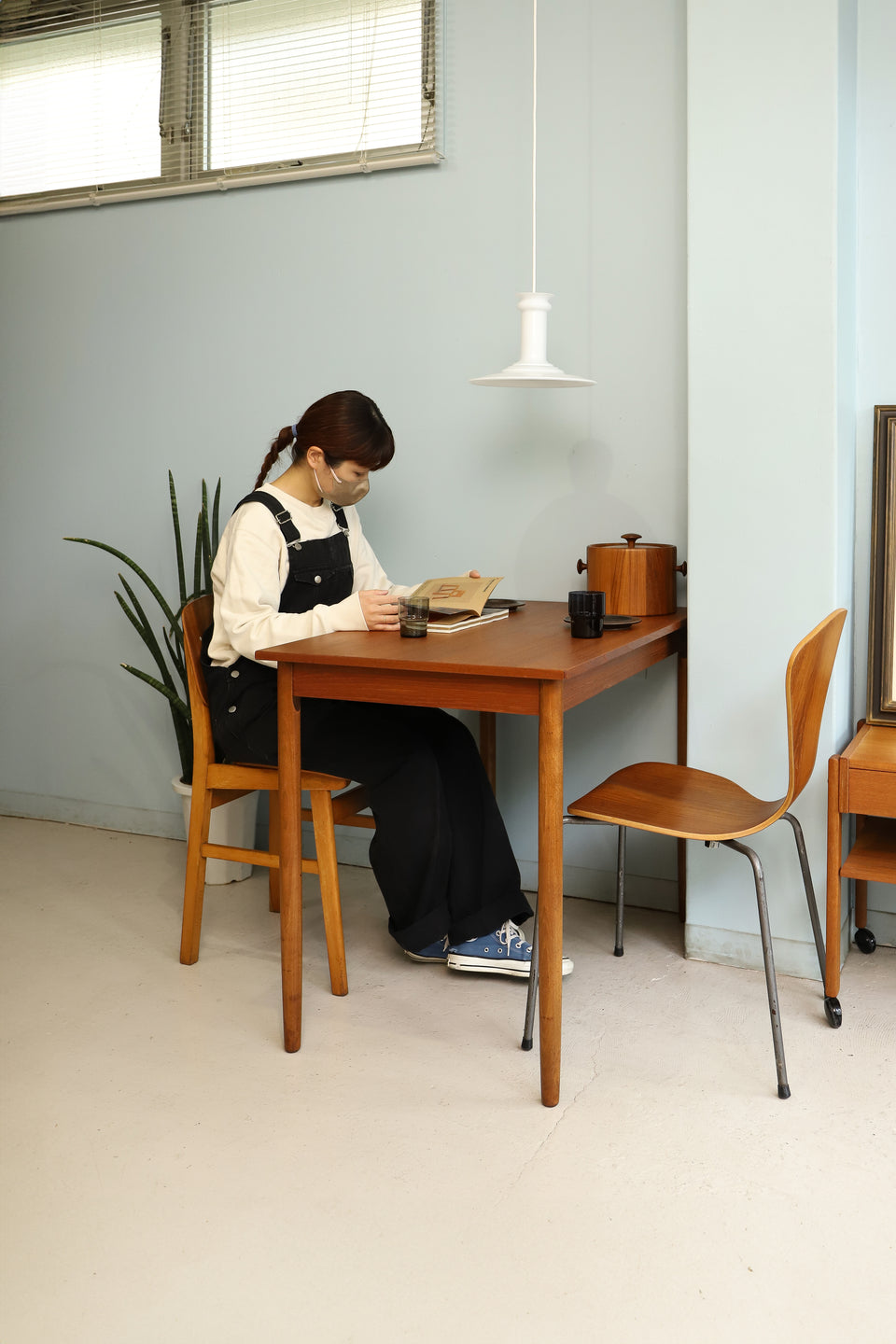 Danish Vintage Small Dining Table Teak Beech/デンマークヴィンテージ ダイニングテーブル 北欧家具