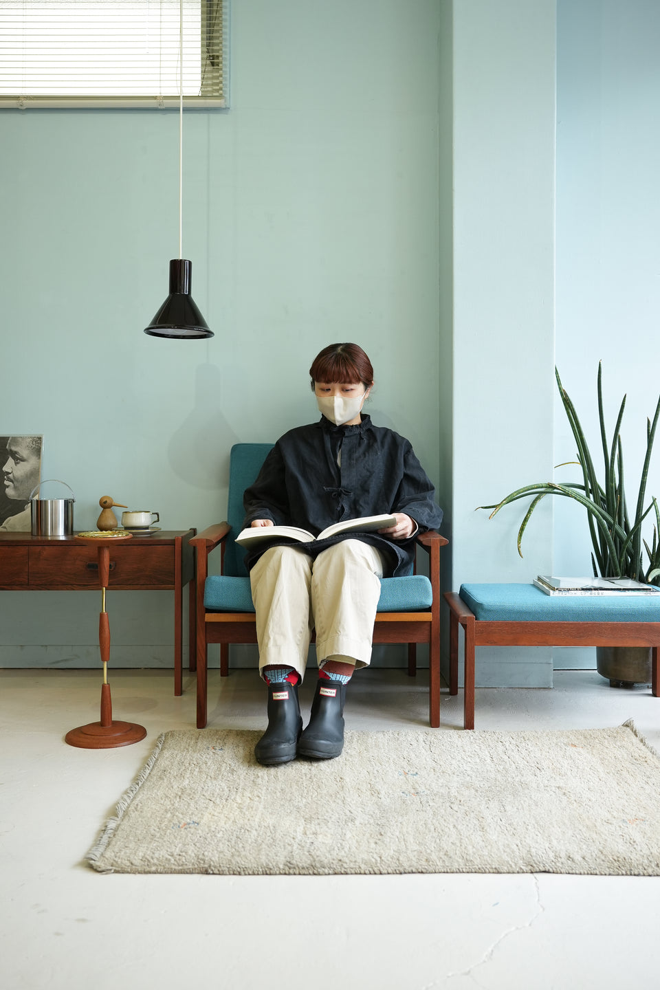 Illum Wikkelso Capella Easy Chair with Ottoman Niels Erik Eilersen/イルム・ヴィケルソー イージーチェア カペラ アイラーセン デンマークヴィンテージ