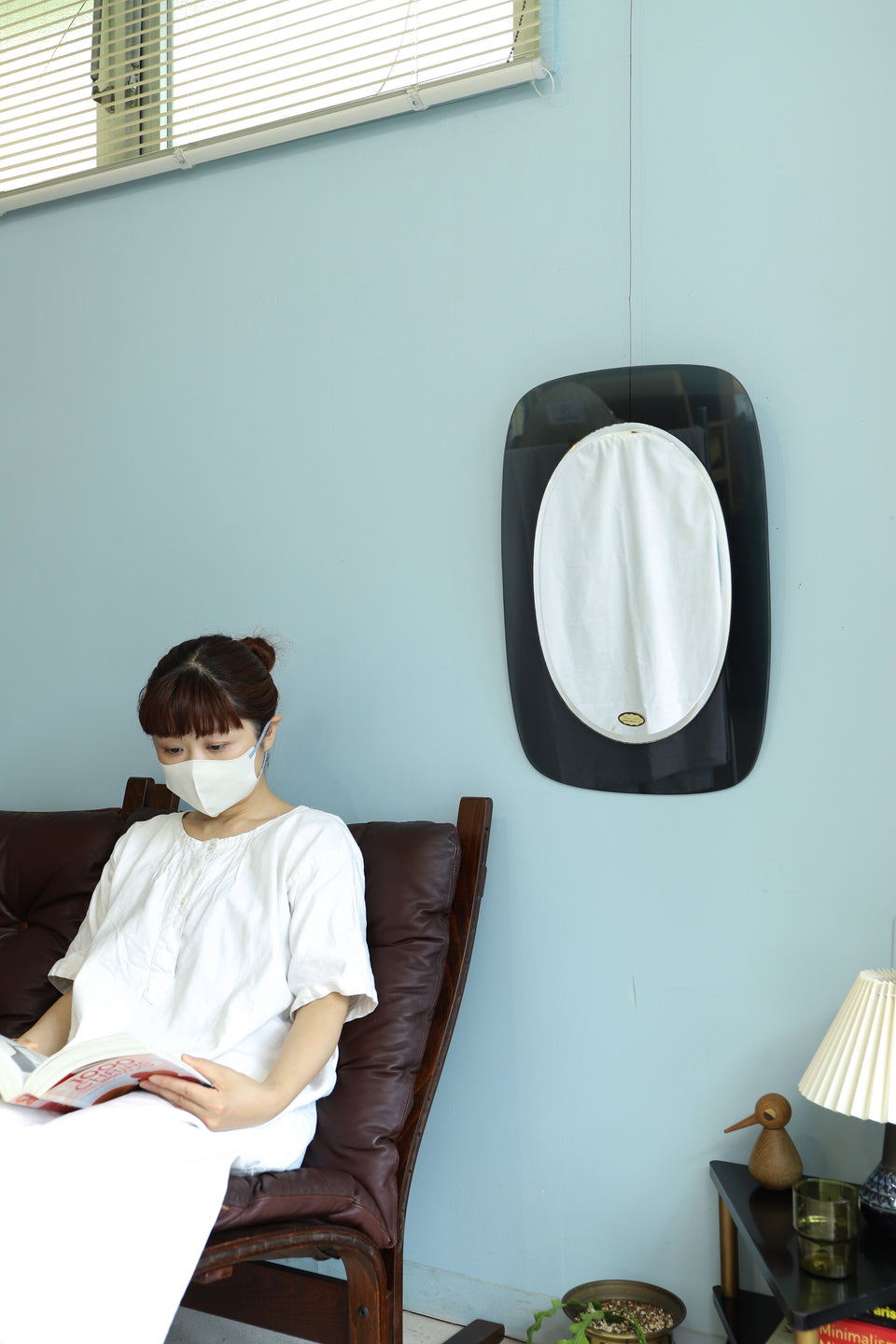 Japanese Vintage Wall Mirror Midcentury Design/ジャパンヴィンテージ ウォールミラー 塩川光明堂 鏡 ミッドセンチュリー