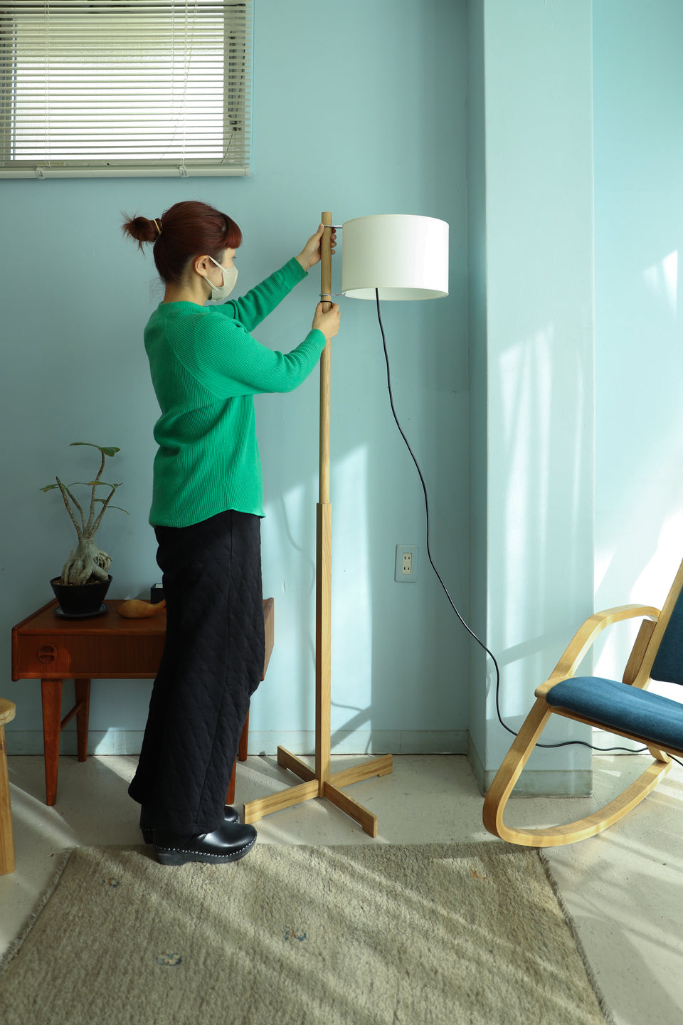 Miguel Milá TMM Floor Lamp Santa&Cole/ミゲル・ミラ TMMフロアランプ サンタ&コール オーク材 スペイン