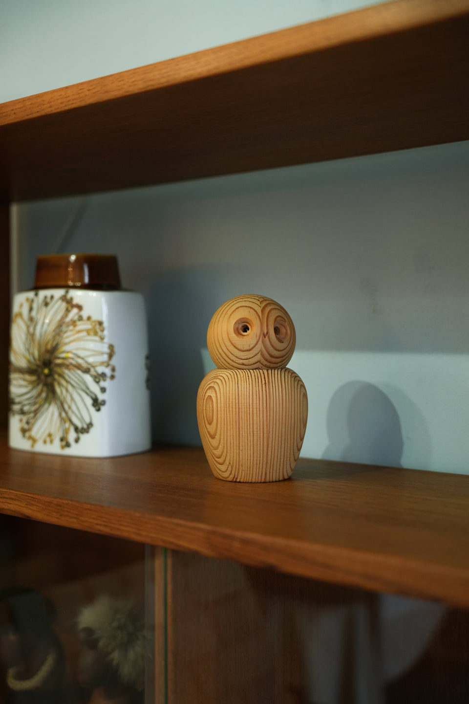 Swedish Vintage Wooden Owl Object STIMAN Gävle/スウェーデンヴィンテージ フクロウのオブジェ 木製 北欧インテリア