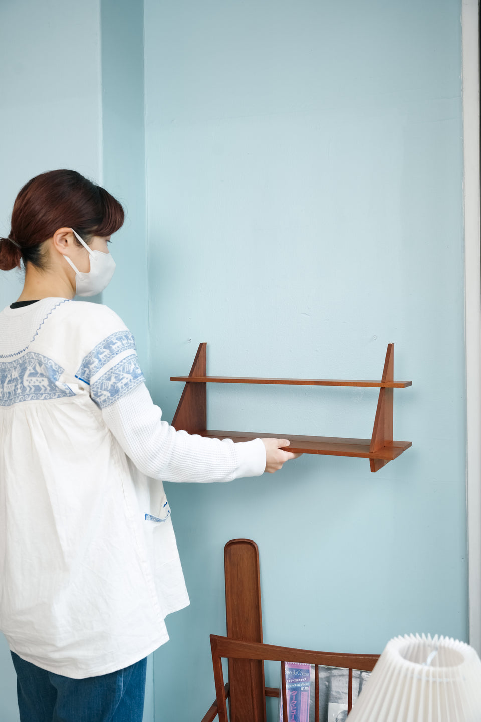 Teak Wall Shelf Scandinavian Vintage/北欧ヴィンテージ ウォールシェルフ チーク材