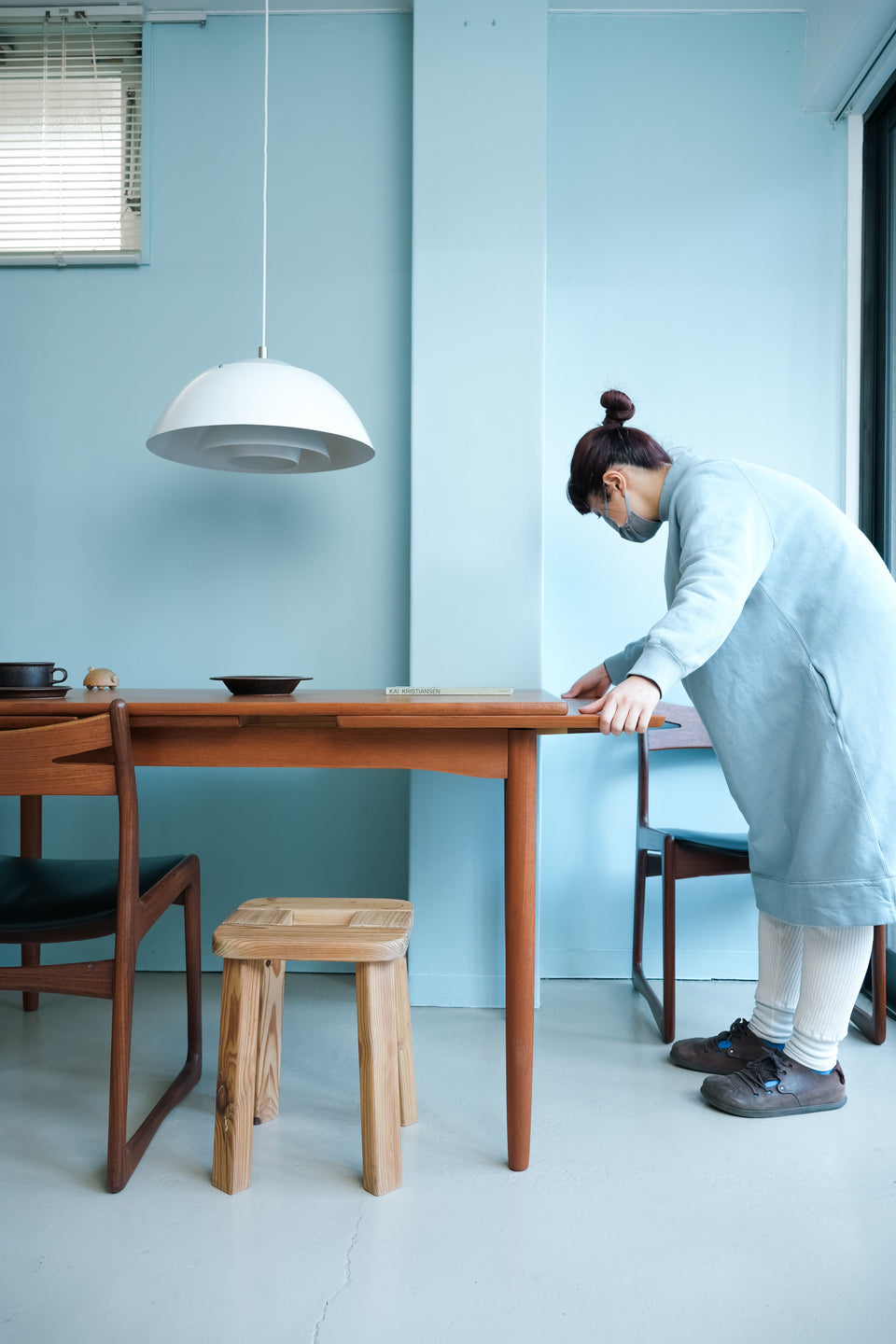 Teak Extension Dining Table Danish Vintage/デンマークヴィンテージ エクステンションダイニングテーブル チーク材 北欧家具