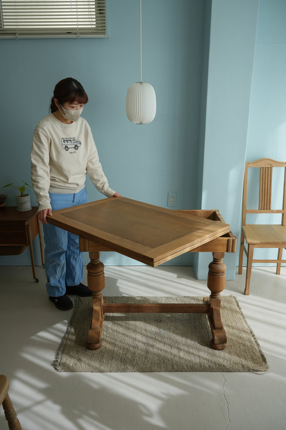 UK Antique Extension Table/イギリスアンティーク エクステンションテーブル