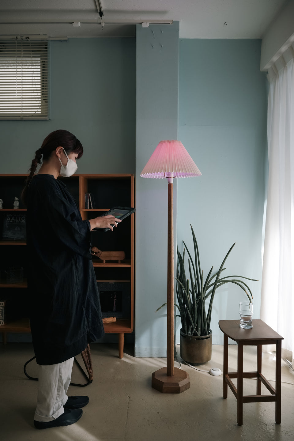 Scandinavian Vintage Solid Oakwood Floor Stand Light/北欧ヴィンテージ フロアスタンドライト オーク材