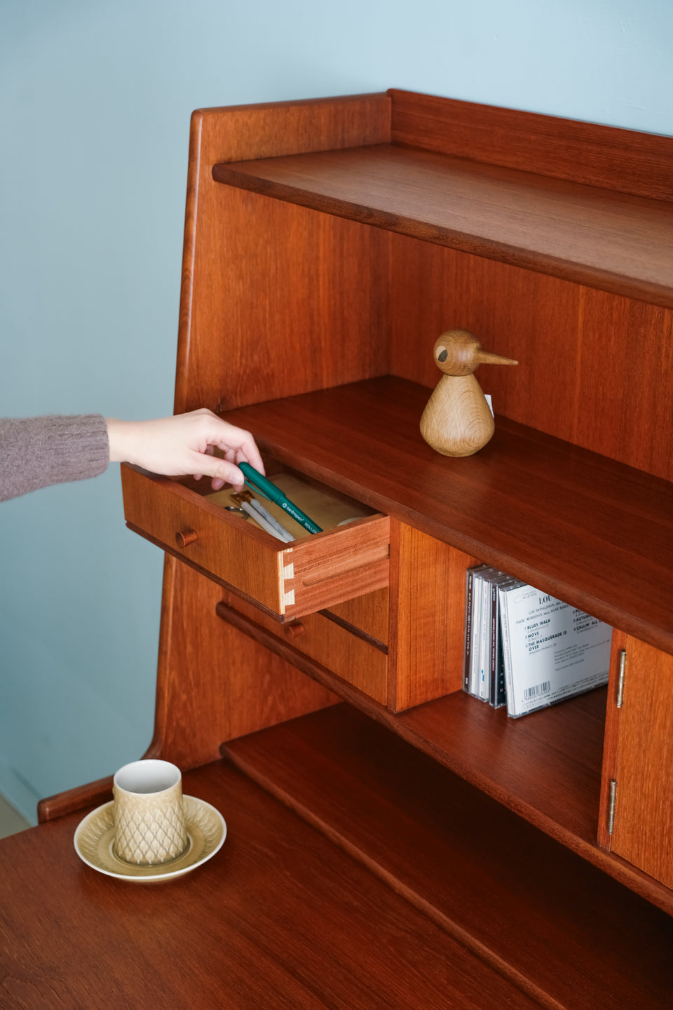 Danish Vintage Teak Writing Bureau Dresser/デンマークヴィンテージ ライティングビューロー ドレッサー チーク材 北欧家具