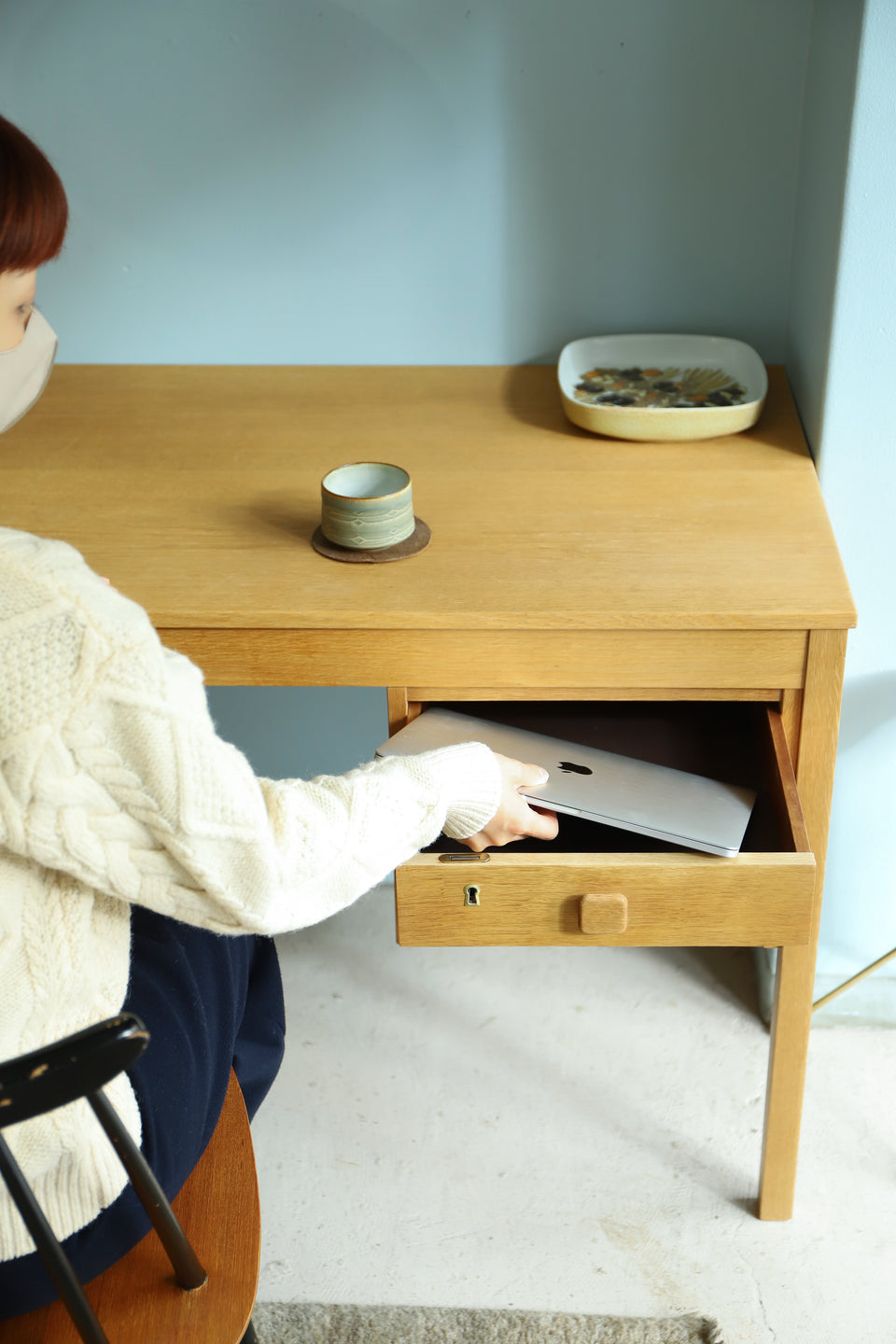 Danish Vintage Domino Møbler Desk/デンマークヴィンテージ ドミノモブラー デスク 両袖机 北欧家具