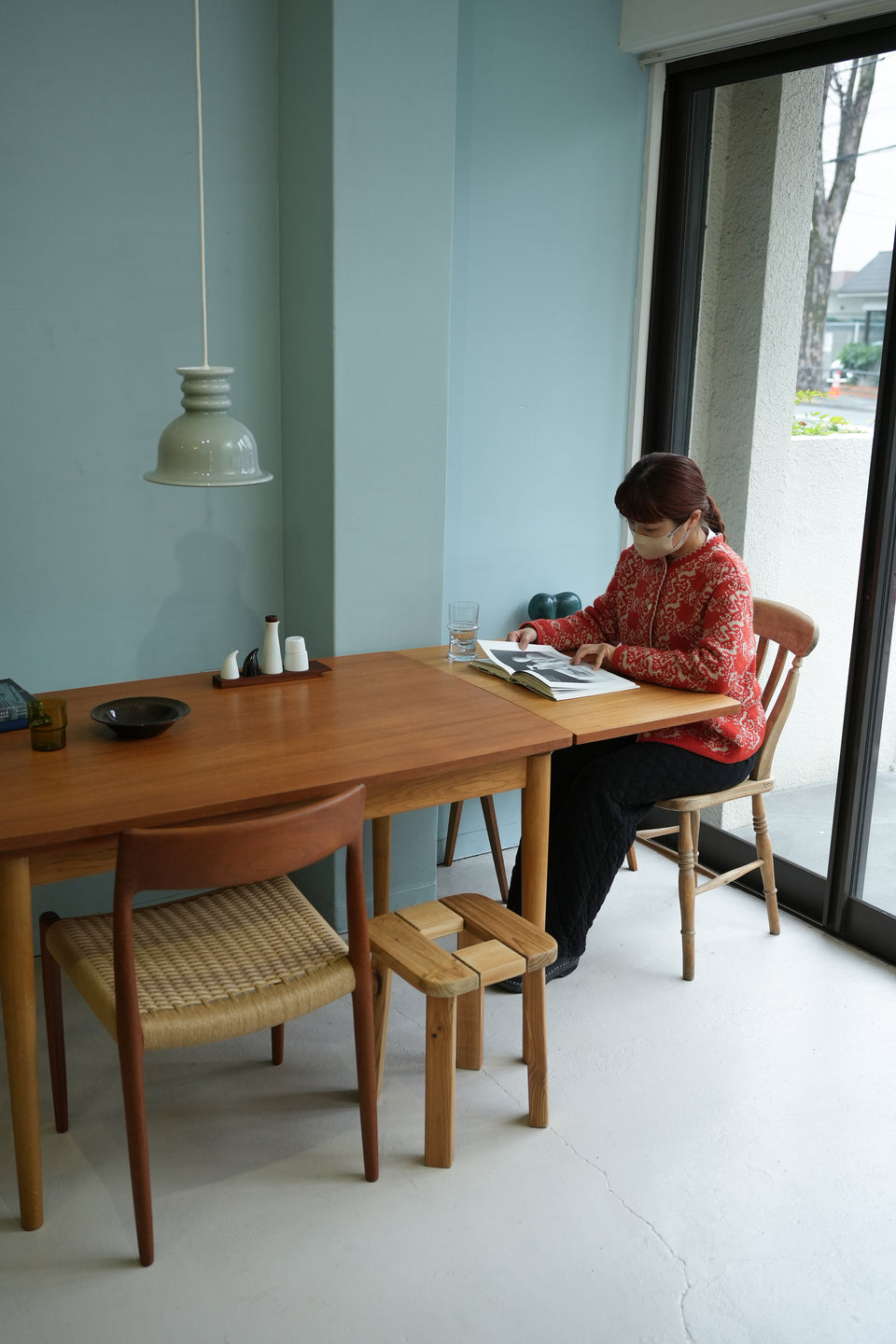 Danish Vintage Extension Dining Table Teak and Oak/デンマークヴィンテージ エクステンション ダイニングテーブル 北欧家具