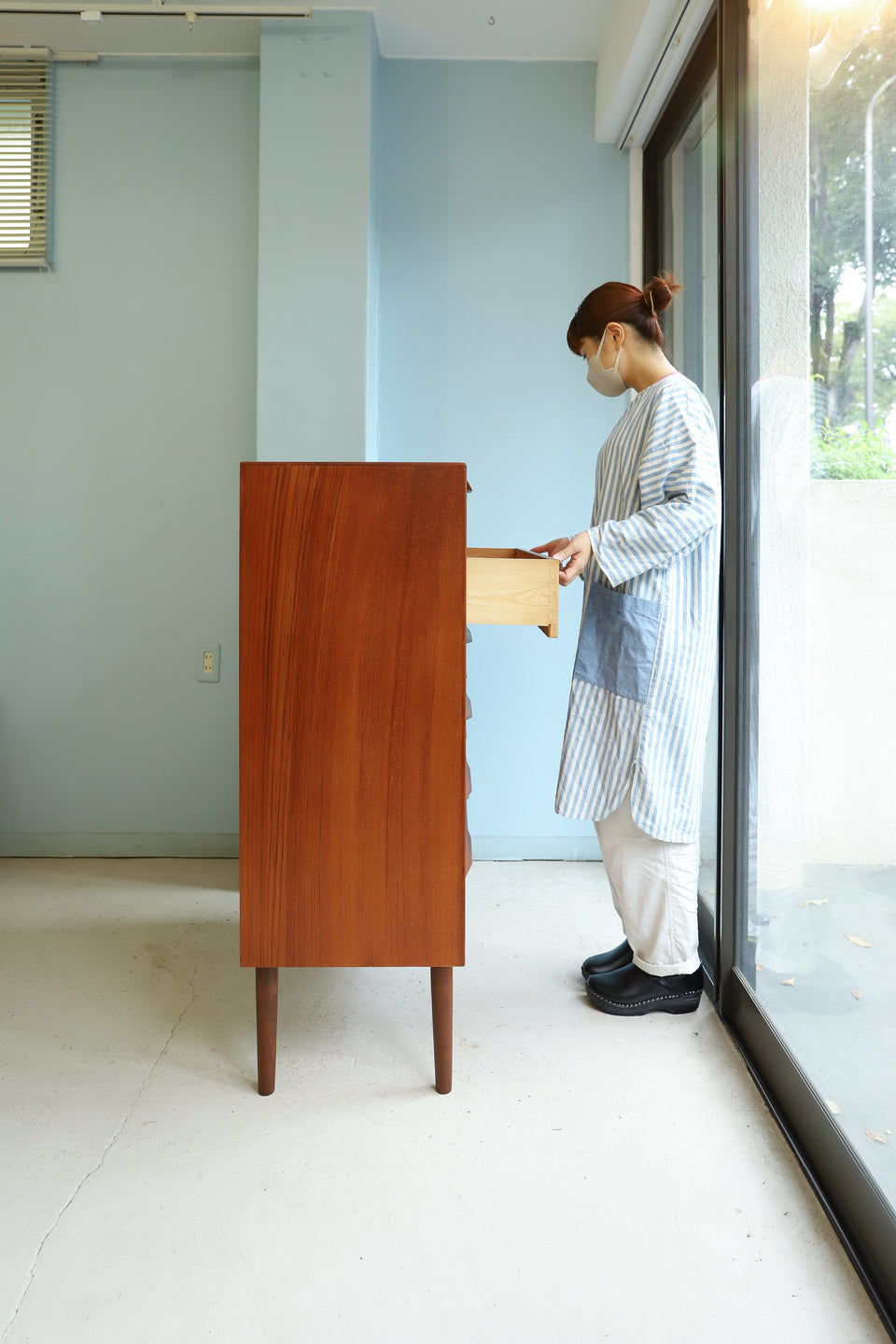 Danish Vintage 6Drawer High Chest/デンマークヴィンテージ ハイチェスト 6段 北欧家具 チーク材