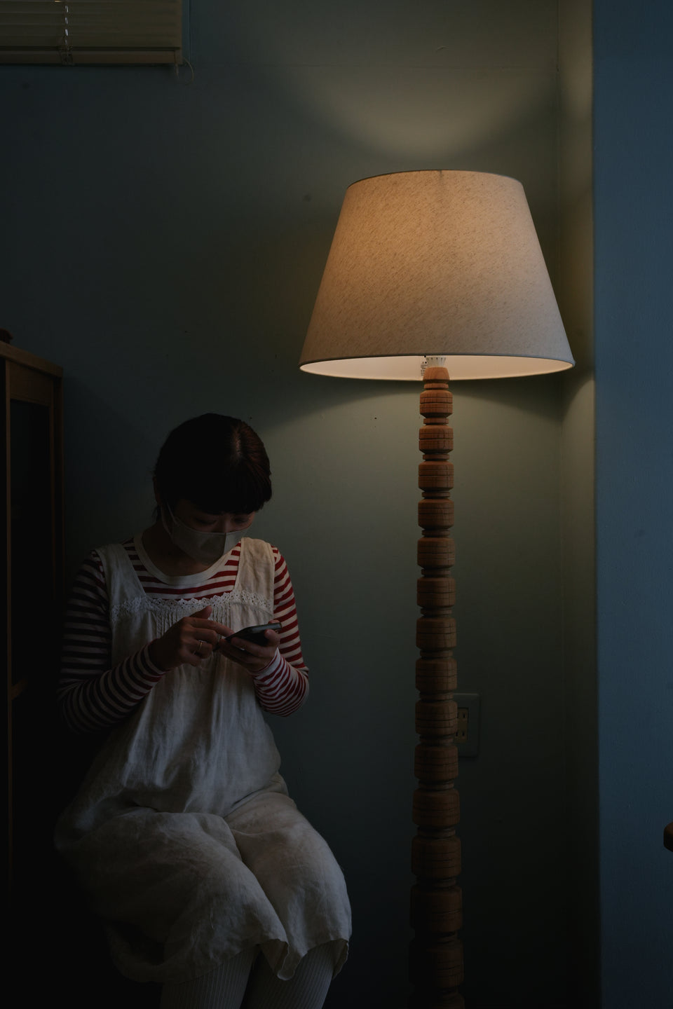 Danish Vintage Oak Solid Wood Floor Stand Light/デンマークヴィンテージ フロアスタンドライト オーク材